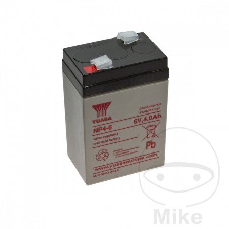 YUASA MAINTENANCE FREE MOTORCYCLE BATTERY NP 4-6 707.15.41