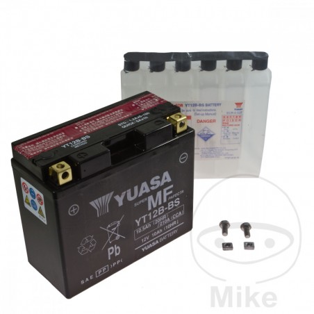 YUASA Maintenance-free battery with electrolyte YT12B-BS 707.19.13