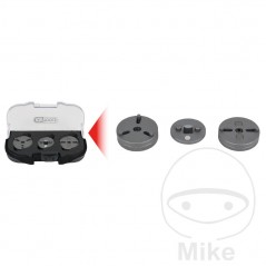 KS TOOLS Kit 3 universal brake piston adapters 2PIN+3-PIN 612.00.61