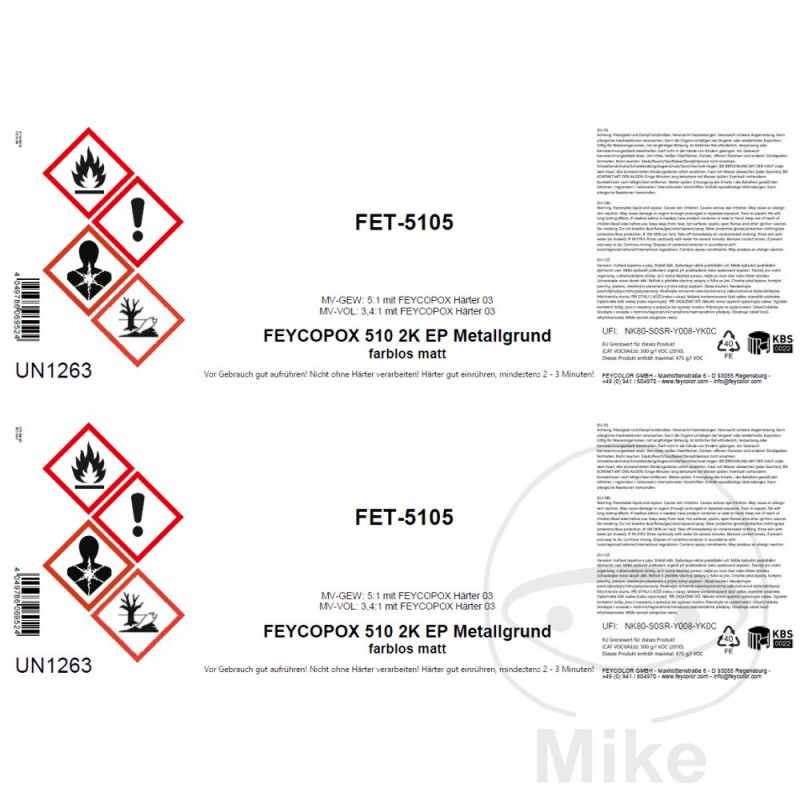 Roll of labels for paint containers 38 MM 998.01.24