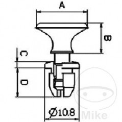 TOURMAX Pack 10 plastic fixing rivets 775.00.37