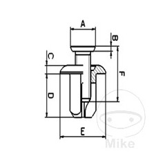 TOURMAX Pack 10 threaded fixing rivets 775.07.26