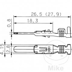 HERTH+BUSS flat connector 1.0-2.5 2.8 MM 158.51.57