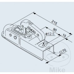 AL-KO Cabezal enganche de bola remolque 750 KG AK7V/H 70 MM 338.06.17