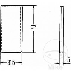 HELLA Self-adhesive square catadioptric reflector 182.09.84