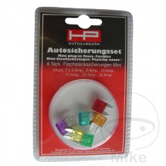 Pack 6 assorted fuses 3-30A 149.00.01
