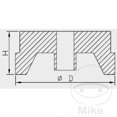 KAYABA Shock absorber gas tank cap 50 MM 773.11.51