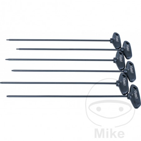 CONDOR Set of 6 long t-handle torx screwdrivers T 10-T 30 632.07.66
