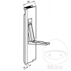 Aluminum lock for trailer right side panel 300 MM 338.24.01