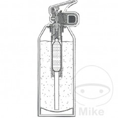 Fire extinguisher with wall support 2 KG 228.00.22