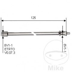 straight valve extension 125 MM 519.46.59