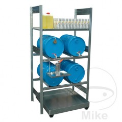 Shelf with collecting tray for drums 4 X 60 L 650.01.41