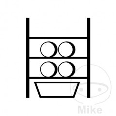 Shelf with collecting tray for drums 4 X 60 L 650.01.41
