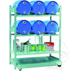 Shelf with collecting tray for drums 6 X 60 L 650.07.48