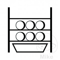 Shelf with collecting tray for drums 6 X 60 L 650.07.48