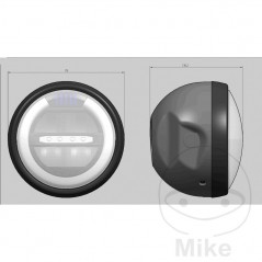 Headlight with dipped beam and position light 6 1/2" LED 774.08.17