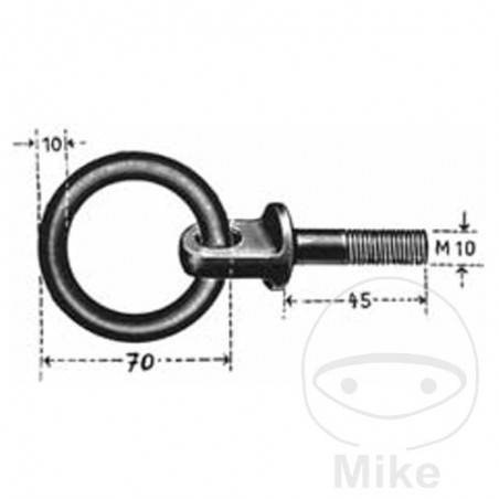 Eye bolt for cargo securing M10 X 45 MM 338.66.79