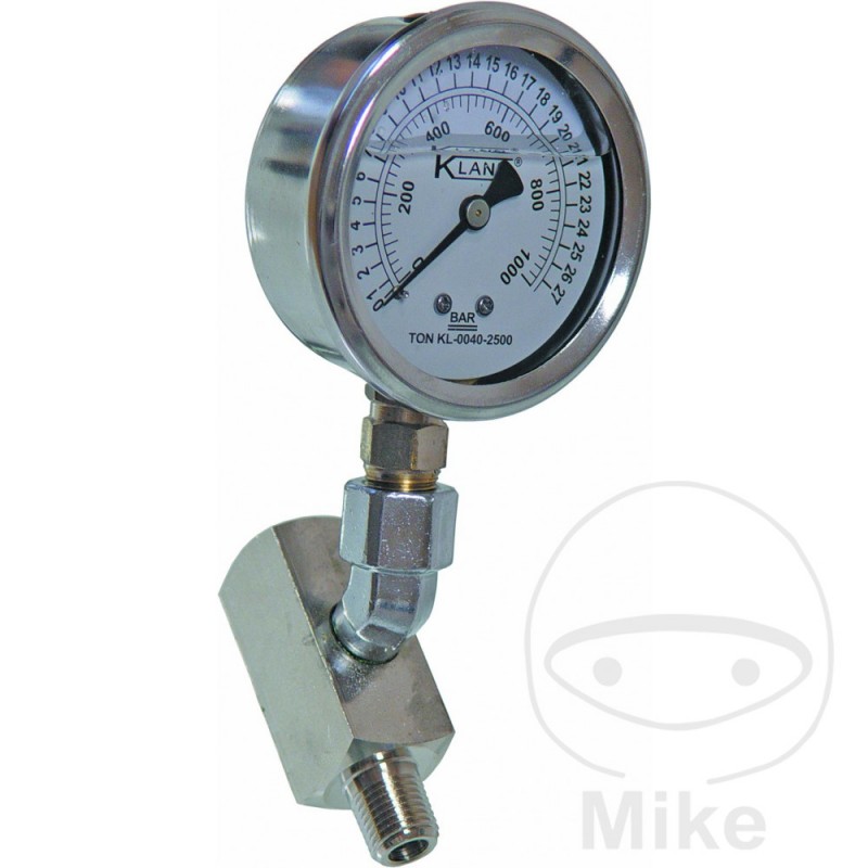 Hydraulic pressure gauge / foot pump 1000 BAR 3/8 617.08.15