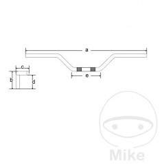 FEHLING Manillar de acero 22 MM CHOPPER / TOURING 730.79.60