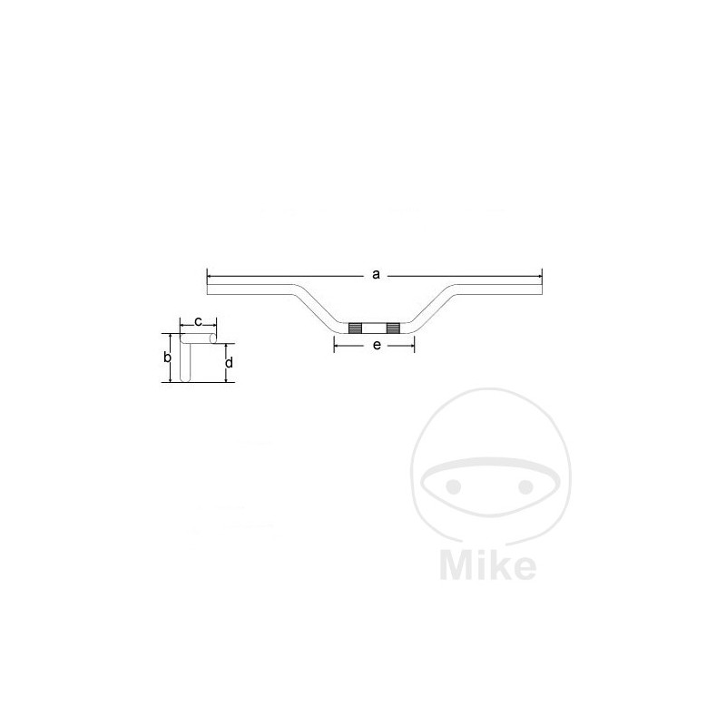 TRW Steel cable notch handlebar 1" SPEEDFIGHTER 765.16.11