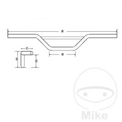 FEHLING Motocross Handlebar 22 MM 711.40.69