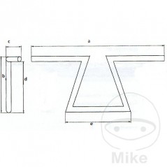 FEHLING Notched steel handlebar with tube Z 1" 711.58.50