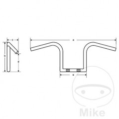 FEHLING High steel handlebar 22 MM LZR 730.01.90