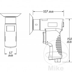 HAZET Compressed air sander polisher complete kit 9033N-5 656.03.39