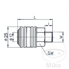 Conector de manguera aire comprimido con rosca externa A 1/8 656.29.53