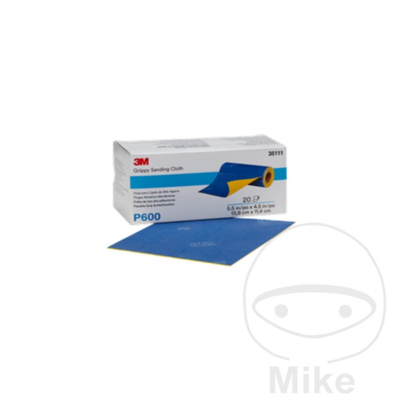 3M Roll of 20 sheets flexible sandpaper K800 139X114 MM 564.03.40