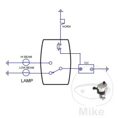 JMP 2 position switch + 1 light button 704.00.66