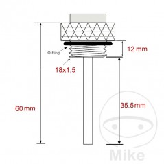 JMP Direct oil temperature indicator 18 X 1.5 MM ALTN: 7090059 709.00.89