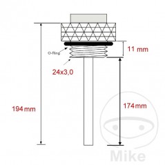 JMP Direct oil temperature indicator 24 X 3.0 MM ALTN: 7090091 709.00.62
