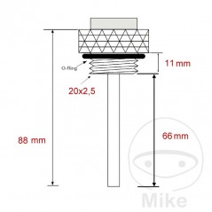 JMP Indicador directo temperatura de aceite 20 X 2.5 MM ALTN: 7090096 709.00.66