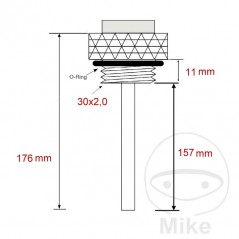JMP Direct oil temperature indicator 30 X 2.0 MM ALTN: 7090101 709.00.71