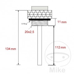 JMP Indicador directo temperatura de aceite 20 X 2.5 MM ALTN: 7090104 709.00.74