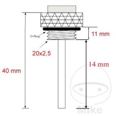 JMP Indicador directo temperatura de aceite 20 X 2.5 MM ALTN: 7090111 709.01.37