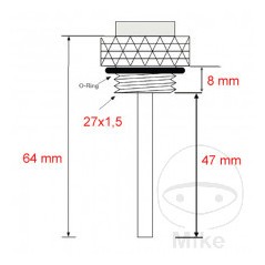 JMP Direct oil temperature indicator 27 X 1.5 MM ALTN: 7090632 709.01.18