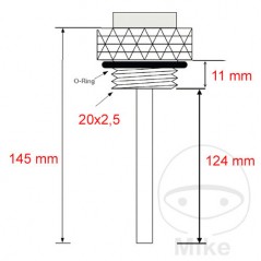 JMP Direct oil temperature indicator 20 X 2.5 MM ALTN: 7090122 709.08.30