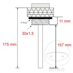 JMP Indicador directo temperatura de aceite 30 X 1.5 MM ALTN: 7090130 709.13.17