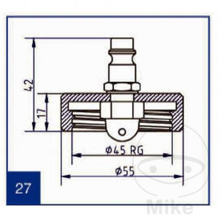 ATE Tapa de conexión para sangrado frenos NR.27 03.9302-0703.2 657.00.25