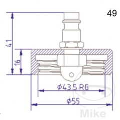 ATE Brake bleeding connection cap NR.49 03.9302-0746.2 657.23.58