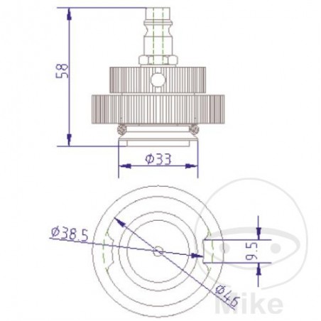 ATE Brake bleeding connection cap NR.35 03.9302-0916.2 657.31.74