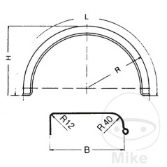 Guardabarros de plastico para remolque H380 B240 S800 338.52.42