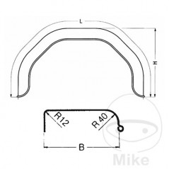 Guardabarros de plastico para remolque H300 B200 S660 338.52.91
