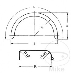 Guardabarros de acero para remolque H390 B240 S750 338.55.98