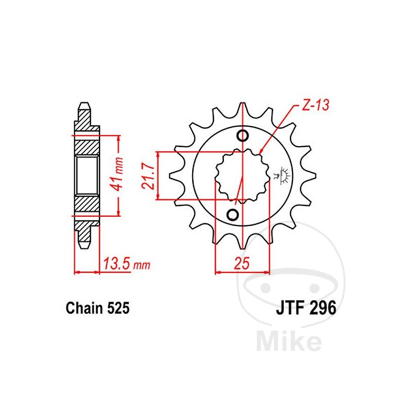 JT SPROCKETS transmission sprocket 15T 525 ALTN: 7260372 726.00.78