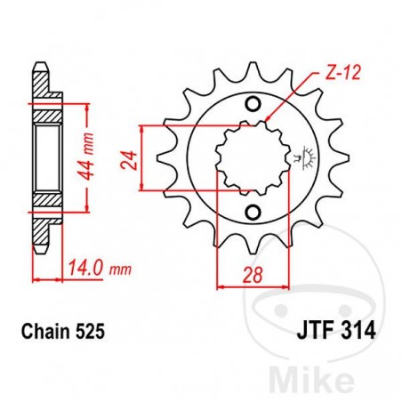 JT SPROCKETS transmission sprocket ALTN: 7260378 726.00.86