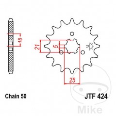 JT SPROCKETS Piñón transmisión engranaje grueso 17T 530 5 Ø21/25 726.23.22