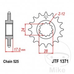 JT SPROCKETS transmission sprocket 15T 525 ALTN: 7260349 726.31.71